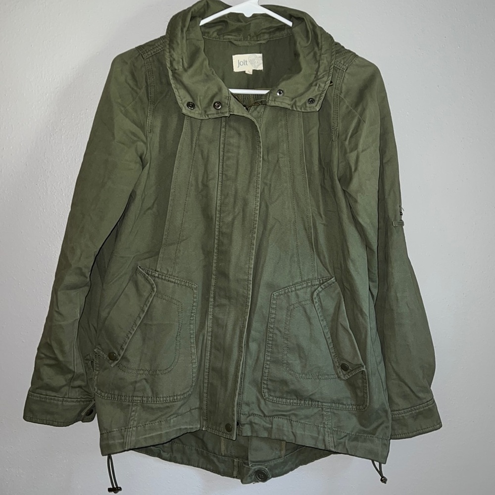 Army green utility jacket